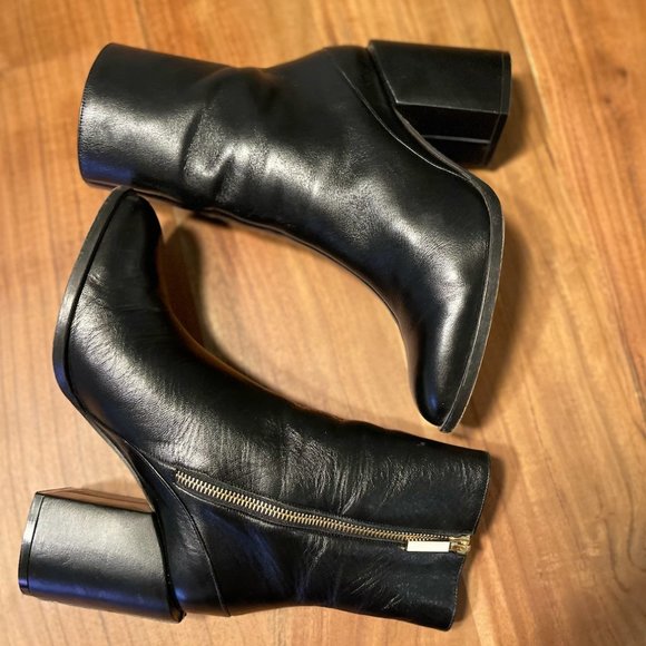 Dear Frances Spirit Boot, Black, Size 8, 100% Italian Leather, Hand Made In Ital - Picture 4 of 10